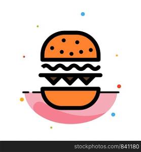 Burger, Food, Eat, Canada Abstract Flat Color Icon Template