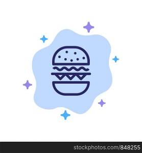 Burger, Food, Eat, Canada Blue Icon on Abstract Cloud Background