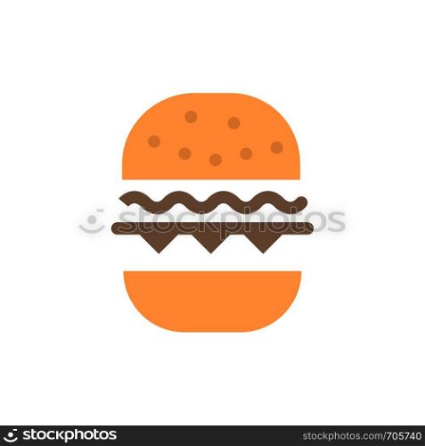 Burger, Food, Eat, Canada Flat Color Icon. Vector icon banner Template