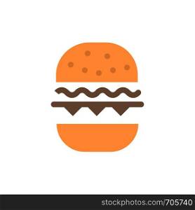 Burger, Food, Eat, Canada Flat Color Icon. Vector icon banner Template