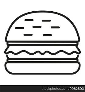 Burger food icon outline vector. Fast food. Cake delivery. Burger food icon outline vector. Fast food