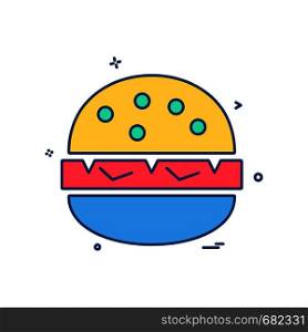 Burger icon design vector