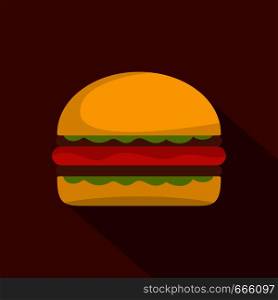 Burger icon. Flat illustration of burger vector icon for web. Burger icon, flat style