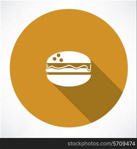 Burger icon. Flat modern style vector illustration