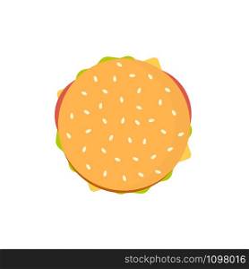 Burger icon flat style simple design. Vector eps10