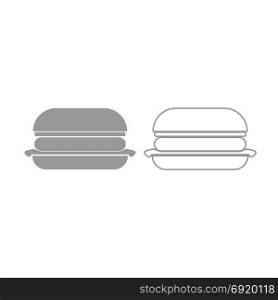 Burger icon. Grey set .. Burger icon. It is grey set .