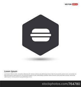 Burger icon Hexa White Background icon template - Free vector icon