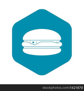 Burger icon in simple style isolated vector illustration. Burger icon simple