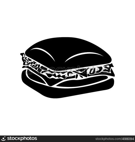 Burger icon in simple style on a white background. Burger icon, simple style