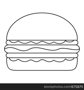 Burger icon. Outline illustration of burger vector icon for web. Burger icon, outline style.