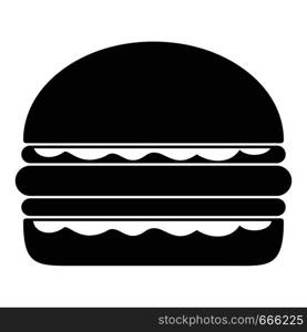 Burger icon. Simple illustration of burger vector icon for web. Burger icon, simple black style