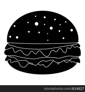 Burger icon. Simple illustration of burger vector icon for web design isolated on white background. Burger icon, simple style