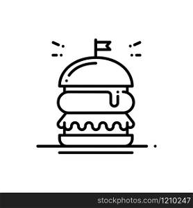 Burger line icon. Hamburger sign and symbol. Fast food. Burger line icon. Hamburger sign and symbol. Fast food.