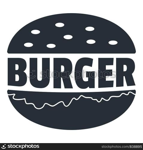 Burger logo. Simple illustration of burger vector logo for web. Burger logo, simple gray style