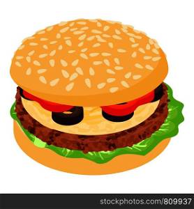 Burger olives icon. Isometric illustration of burger olives icon for web. Burger olives icon, isometric 3d style