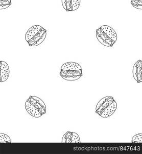 Burger pattern seamless vector repeat geometric for any web design. Burger pattern seamless vector