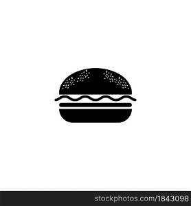 Burger vector icon illustration logo design.