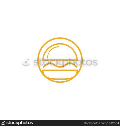 Burger vector logo design. Burger cafe logo.