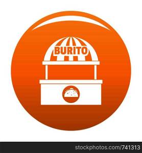 Burito selling icon. Simple illustration of burito selling vector icon for any design orange. Burito selling icon vector orange