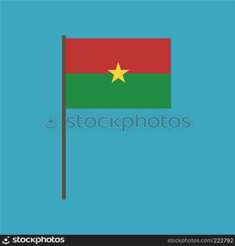 Burkina Faso flag icon in flat design. Independence day or National day holiday concept.