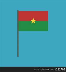Burkina Faso flag icon in flat design. Independence day or National day holiday concept.
