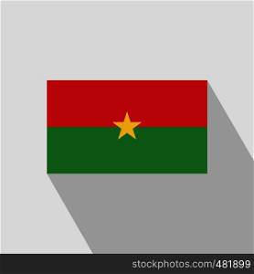 Burkina Faso flag Long Shadow design vector