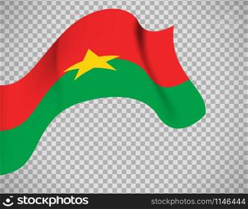 Burkina Faso flag on transparent background. Vector illustration. Burkina Faso flag on transparent background