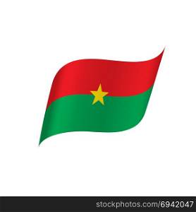 Burkina Faso flag, vector illustration. Burkina Faso flag, vector illustration on a white background