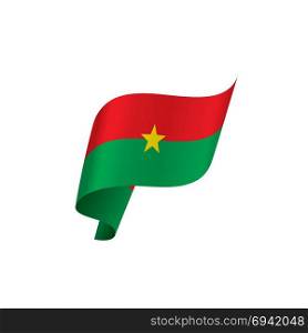 Burkina Faso flag, vector illustration. Burkina Faso flag, vector illustration on a white background