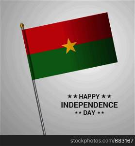 Burkina Faso Independence day typographic design with flag vector