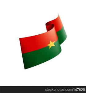Burkina Faso national flag, vector illustration on a white background. Burkina Faso flag, vector illustration on a white background