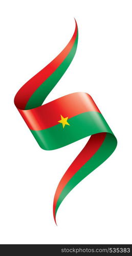 Burkina Faso national flag, vector illustration on a white background. Burkina Faso flag, vector illustration on a white background