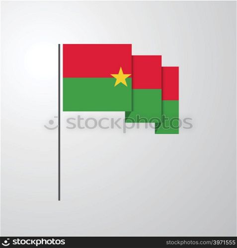 Burkina Faso waving Flag creative background