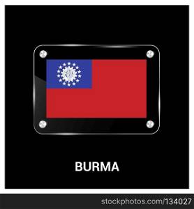 Burma flag design vector