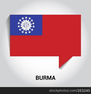 Burma flag design vector