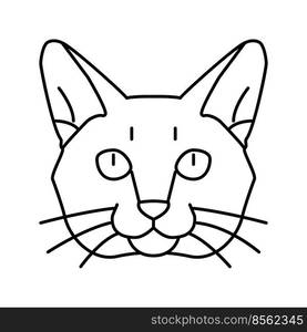 burmese cat cute pet line icon vector. burmese cat cute pet sign. isolated contour symbol black illustration. burmese cat cute pet line icon vector illustration