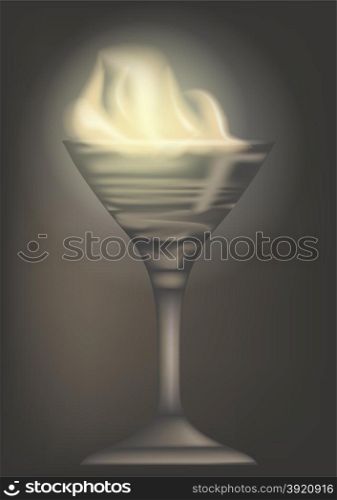 burn cocktail on dark background. 10 EPS