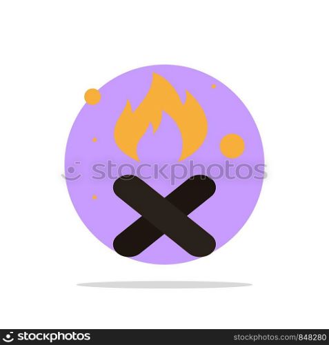 Burn, Fire, Garbage, Pollution, Smoke Abstract Circle Background Flat color Icon