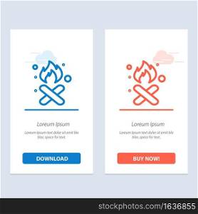 Burn, Fire, Garbage, Pollution, Smoke  Blue and Red Download and Buy Now web Widget Card Template
