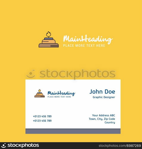 Burner logo Design with business card template. Elegant corporate identity. - Vector