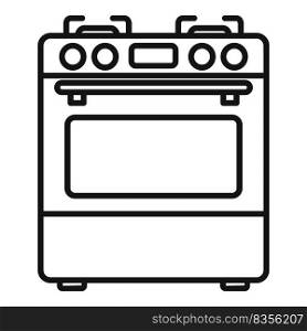 Burner stove icon outline vector. Gas cooker. Pot fire. Burner stove icon outline vector. Gas cooker