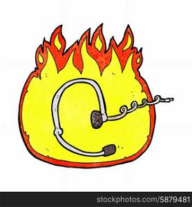 burning call center headset cartoon