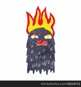 burning cartoon ghost