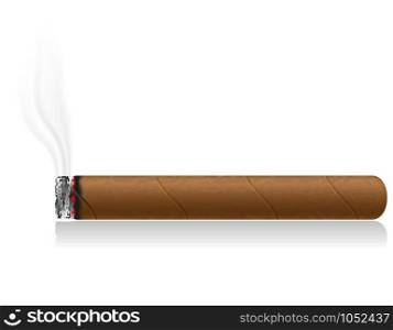 burning cigar vector illustration isolated on white background