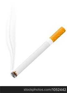 burning cigarette vector illustration isolated on white background