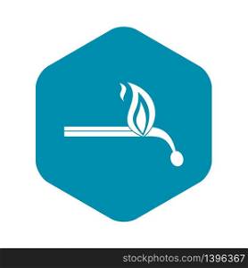 Burning match icon. Simple illustration of burning match vector icon for web. Burning match icon, simple style