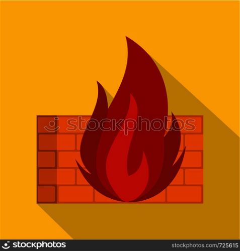 Burning security icon. Flat illustration of burning security vector icon for web. Burning security icon, flat style