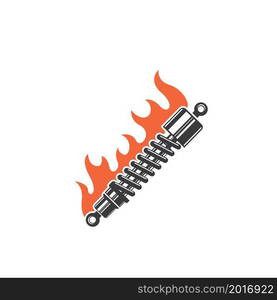 burning shock absorber icon vector illustration design template