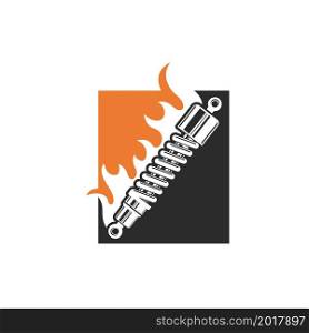 burning shock absorber icon vector illustration design template