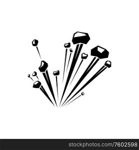 Burst explosion isolated comic clouds. Vector cartoon bomb burst, bang symbol. Bang symbol, isolated burst of bomb